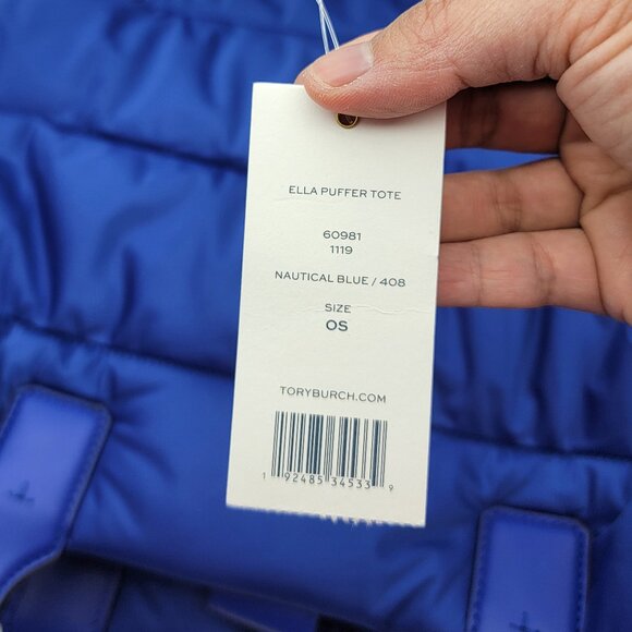 Tory Burch Ella Puffer Tote Nautical Blue - Picture 12 of 12